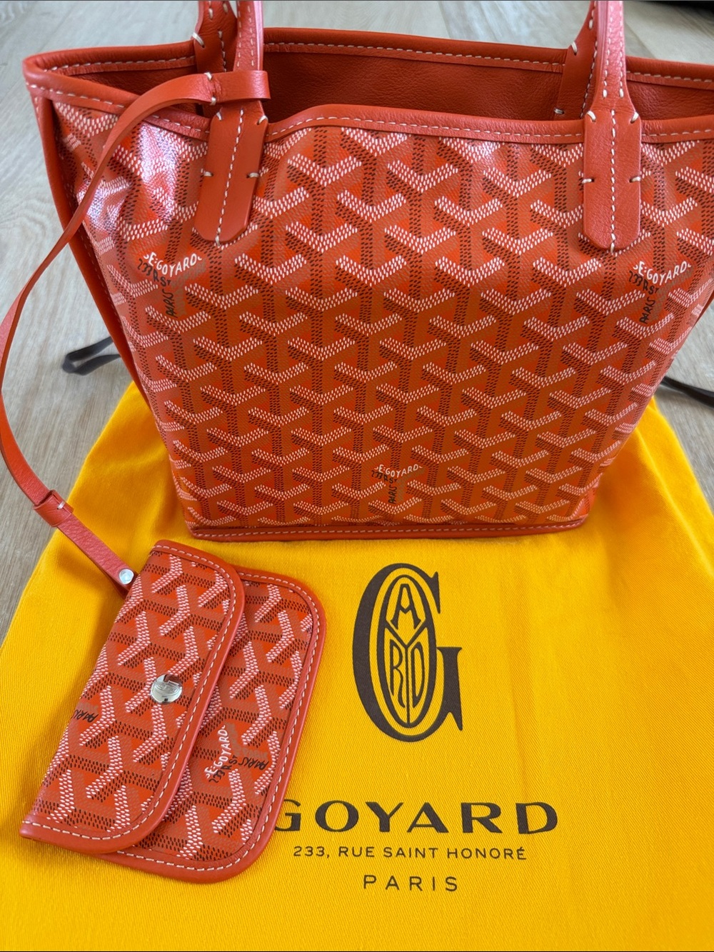 Goyard St. Louis Small Tote with Cardholder - Orange - brand new never used